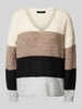 Vero Moda Loose Fit Strickpullover mit Wollanteil Modell 'DESMA' Black