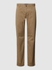 ALBERTO Slim fit broek met steekzak, model 'LOU' Beige