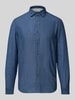 FIL NOIR Regular Fit Business-Hemd mit Kentkragen Modell 'ROMA' Marine