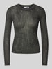 Mango Longsleeve mit Effektgarn Modell 'TUNG' Black