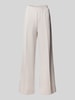 Christian Berg Woman Wide Leg Sweatpants mit fixierten Bügelfalten Ecru