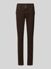 Buena Vista Cropped Hose mit Eingrifftaschen Modell 'TUMMYLESS Z CROPPED' Dunkelbraun