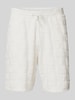 CARLO COLUCCI Regular Fit Sweatshorts mit Strukturmuster Modell 'BEACHWEAR' Offwhite
