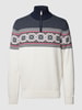 MCNEAL Strickpullover mit Troyer-Kragen Offwhite