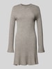 Only Ausgestelltes Strickkleid aus Viskose-Mix Modell 'MICHELLA' Mittelgrau Melange