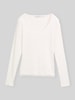Tom Tailor Denim Slim Fit Langarmshirt aus Baumwoll-Mix Offwhite