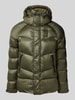 Blauer Usa Gewatteerd jack met labelpatch, model 'CROWN’ Olijfgroen