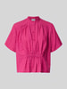 Jake*s Casual Boxy Fit Kurzarmbluse aus reiner Baumwolle Fuchsia