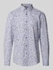 BOSS Slim Fit Business-Hemd mit Kentkragen Modell 'Hank' Bleu