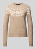 Vero Moda Regular fit gebreide pullover met wol, modell 'SIMONE' Taupe