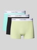 Calvin Klein Underwear Trunks mit elastischem Logo-Bund im 3er-Pack Blau