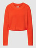 Emily Van den Bergh Strickpullover mit geripptem Rundhalsausschnitt Orange