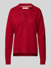 Brax Gebreide pullover met labeldetail, model 'LILLIAN' Rood