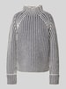 Calvin Klein Womenswear Strickpullover aus Lammwolle mit Stehkragen Marine