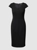 comma Knielange jurk met V-hals Zwart