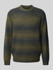 G-Star Raw Strickpullover aus Viskose mit Label-Stitching Modell 'Gradient' Oliv