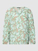 comma Bluse mit V-Ausschnitt Sand