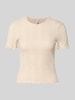 ONLY Slim Fit T-Shirt aus Baumwoll-Mix Modell 'TENNA' Ecru