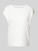 OPUS T-shirt met geribde ronde hals, model 'Sestern' Offwhite