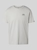 Alpha Industries T-Shirt mit Label-Print und Rundhalsausschnitt Hellgrau