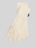 Polo Ralph Lauren Handschuhe aus Woll-Mix mit Logo-Stitching Offwhite