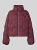 Jake*s Casual Loose Fit Steppjacke mit Stehkragen Pflaume