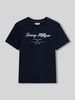 Tommy Hilfiger regular fit T-shirt van puur katoen Marineblauw