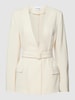 Calvin Klein Womenswear Żakiet z kieszeniami z patką model ‘STRUCTURE TWILL’ Złamany biały