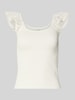 Only Slim Fit Top aus reiner Baumwolle Modell 'GWEN LIFE' Offwhite