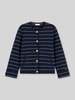 Tommy Hilfiger boxy fit gebreid jack van puur katoen Marineblauw