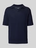 MCNEAL Regular Fit Strickpolo mit Strukturmuster Dunkelblau