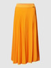 Rich & Royal Midirock mit Label-Applikation Orange