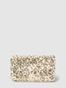 Abro Leder-Clutch mit Strass-Schleife Gold