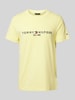 Tommy Hilfiger T-shirt met labelstitching Geel