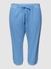 KAFFE Curve PLUS SIZE capribroek met steekzakken Hemelblauw