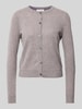 Christian Berg Woman Cardigan mit durchgehender Knopfleiste Taupe Melange