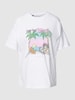 Jake*s Casual T-shirt z nadrukowanym motywem Biały