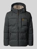PME Legend Regular fit gewatteerd jack met viscose, model 'YET' Antraciet