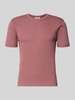 Jake*s Studio Men T-Shirt in Ripp-Optik mit Rundhalsausschnitt Altrosa