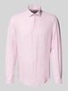 SEIDENSTICKER Slim Fit Business-Hemd aus Leinen mit Kentkragen Rose