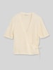 Tom Tailor Denim Regular Fit Strickjacke mit Bindeband Offwhite