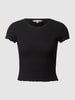 REVIEW T-Shirt mit Muschelsaum Schwarz
