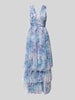 LACE & BEADS Cocktailkleid im Stufen-Look Blau