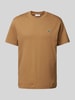 Lacoste T-Shirt mit Label-Badge Beige