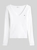 Tommy Jeans Slim fit shirt met lange mouwen met logodetail Offwhite