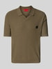 HUGO Regular fit poloshirt met labelbadge, model 'Shiplom' Lichtbruin