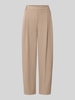 OPUS PANTS relaxed Fit Gerade Hose mit Bundfalten Modell 'Metta' Beige