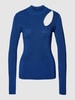 Copenhagen Muse Gebreide pullover met cut-out, model 'NATACHA' Koningsblauw