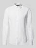 Only & Sons Slim Fit Leinenhemd mit Kentkragen Modell 'CAIDEN' Weiss