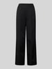 ZABAIONE Wide Leg Stoffhose mit fixierten Bügelfalten Black